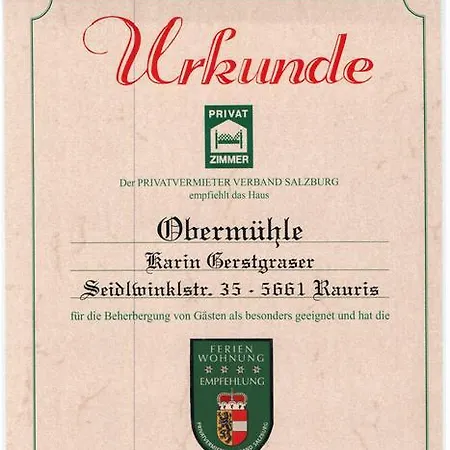 Obermuehle Апартаменты Раурис